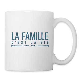 La famille c'est la vie. cadeau familiale. - Mug blanc - blanc - Droite