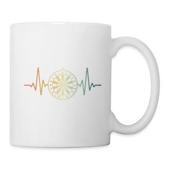 Heartbeat Darts ECG Pulse - Mug blanc - blanc - Droite