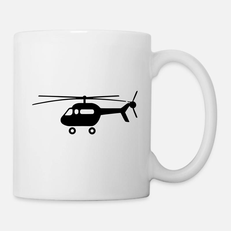 Hélicoptère - Mug blanc - blanc