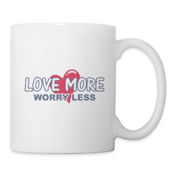 Love more. Worry less - Mug - white - Right