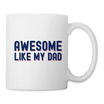 Genial wie mein Vater Bruh USA Flagge Patriot Man - Tasse - Weiß - Rechts