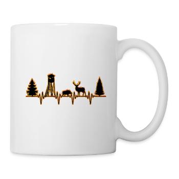 Hunter Heartbeat Pulse Fire ECG - Mug - white - Right