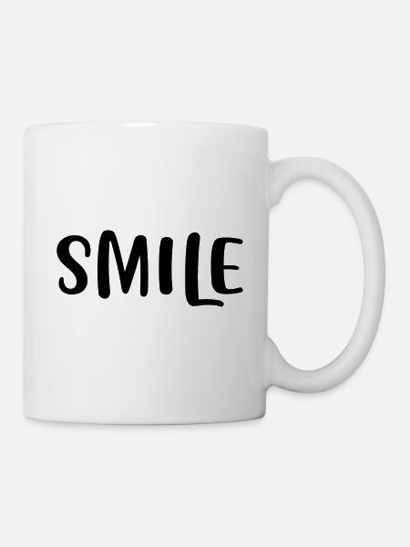 SMILE - Tasse - Weiß