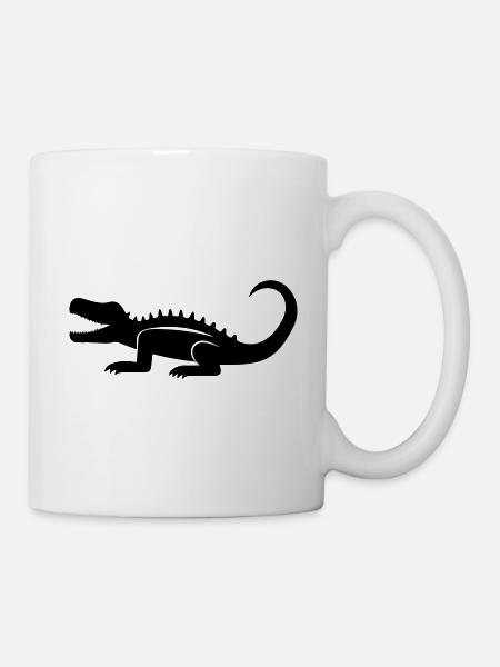 Krokodil - Tasse - Weiß