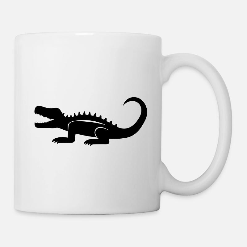 Krokodil - Tasse - Weiß