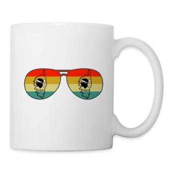 Sunglasses with map of the island of Corsica - Mug - white - Right