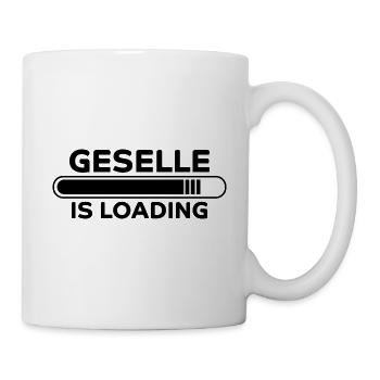Geselle Spruch Lustiges Gesellenprüfung Geschenk - Tasse - Weiß - Rechts