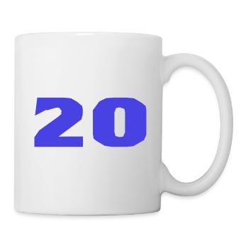 20. 20 ANS. 20e ANNIVERSAIRE. ANNIVERSAIRE 20 ANS. - Mug blanc - blanc - Droite