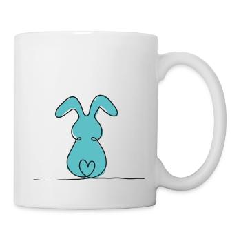 One-Line Bunny Colored - Mug - white - Right