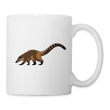 Niedlicher Nasenbär Lieblingstier - Tasse - Weiß - Rechts