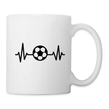 Fußball Herzschlag - Tasse - Weiß - Rechts