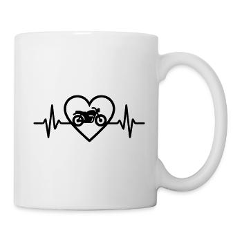 Heart Vintage Motorcycle Biker - Mug - white - Right
