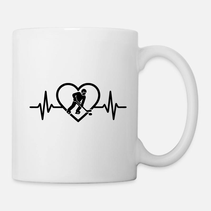 Herz Eishockey Sport - Tasse - Weiß