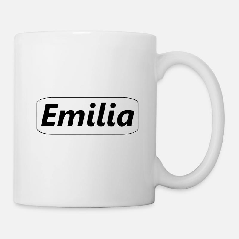Personalized Emilia name graphic - Mug - white