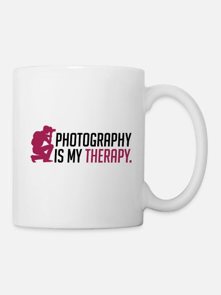 La photographie est ma thérapie - Mug blanc - blanc