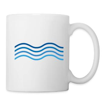 Wave water holiday - Mug - white - Right