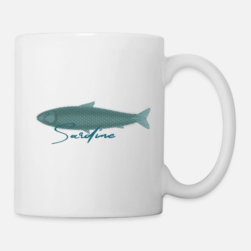 Sardine singel - Tasse - Weiß