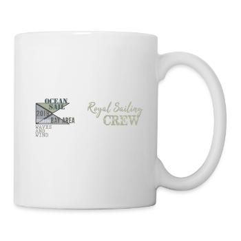 Royal sailing sailboat sailing sea waves - Mug - white - Right