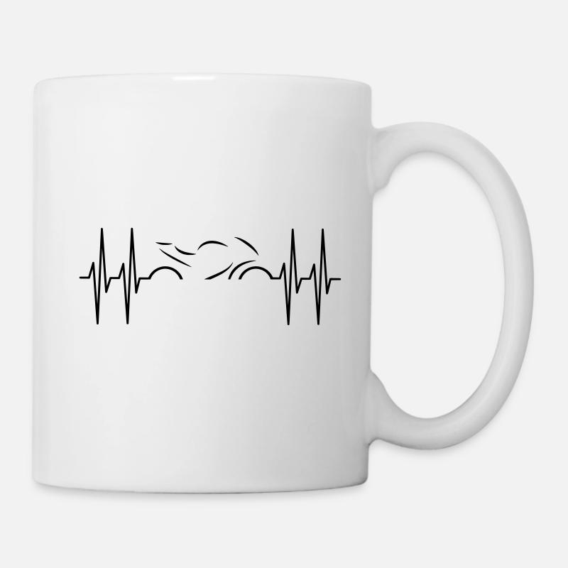 Motorcycle Heartbeat - Mug - white