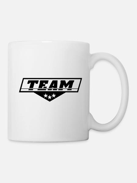Team Mannschaft Crew Emblem Logo Geschenk - Tasse - Weiß