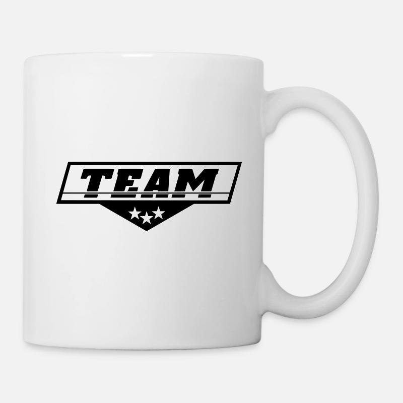Team Mannschaft Crew Emblem Logo Geschenk - Tasse - Weiß