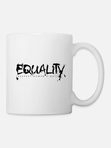 EQUALITY lettering black - Mug - white