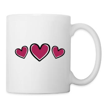 herzen symbol herz liebe - Tasse - Weiß - Rechts