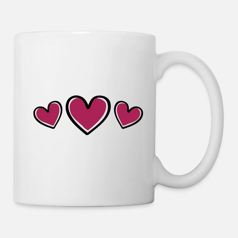 herzen symbol herz liebe - Tasse - Weiß