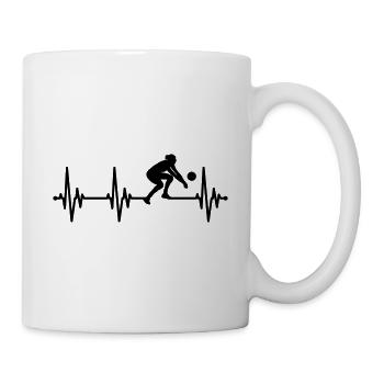 Volleyball heartbeat sport beach volleyball - Mug - white - Right