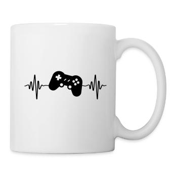 gamer controller puls - Tasse - Weiß - Rechts