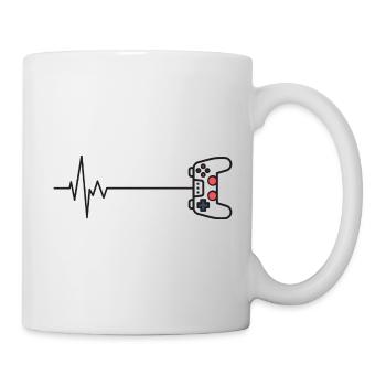 Spieler im Herzen - Tasse - Weiß - Rechts