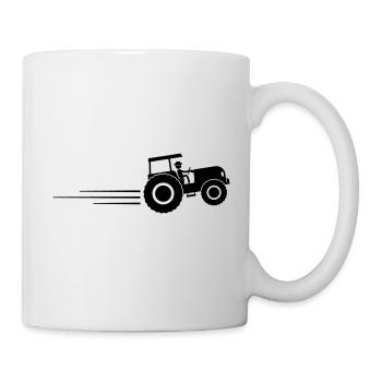 Traktor Symbol Racer Trekker Bauer - Tasse - Weiß - Rechts
