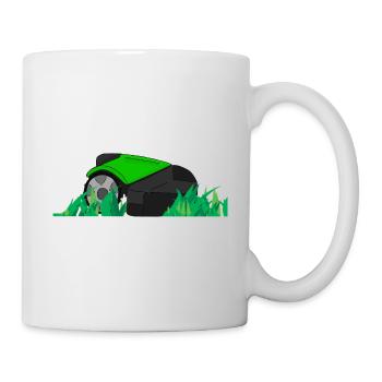 Petit robot tondeuse à gazon - Mug blanc - blanc - Droite