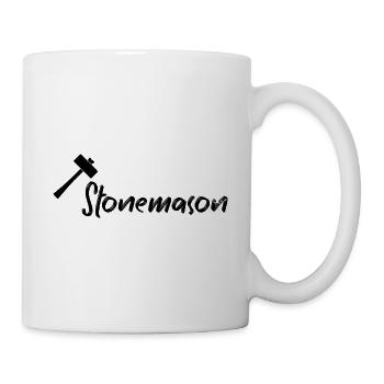 Steinmetz Steinbildhauer Spruch - Tasse - Weiß - Rechts