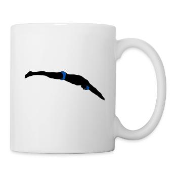 Natation - Mug blanc - blanc - Droite