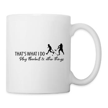Floorball Unihockey Hockey de terrain Hockey en salle - Mug blanc - blanc - Droite