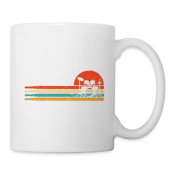 Retro Drums Musician Drummer - Mug - white - Right