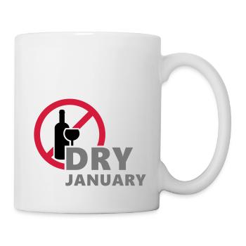 Trockener Januar, ein Monat kein Alkohol zu trinken - Tasse - Weiß - Rechts