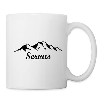 Berge Servus - Tasse - Weiß - Rechts