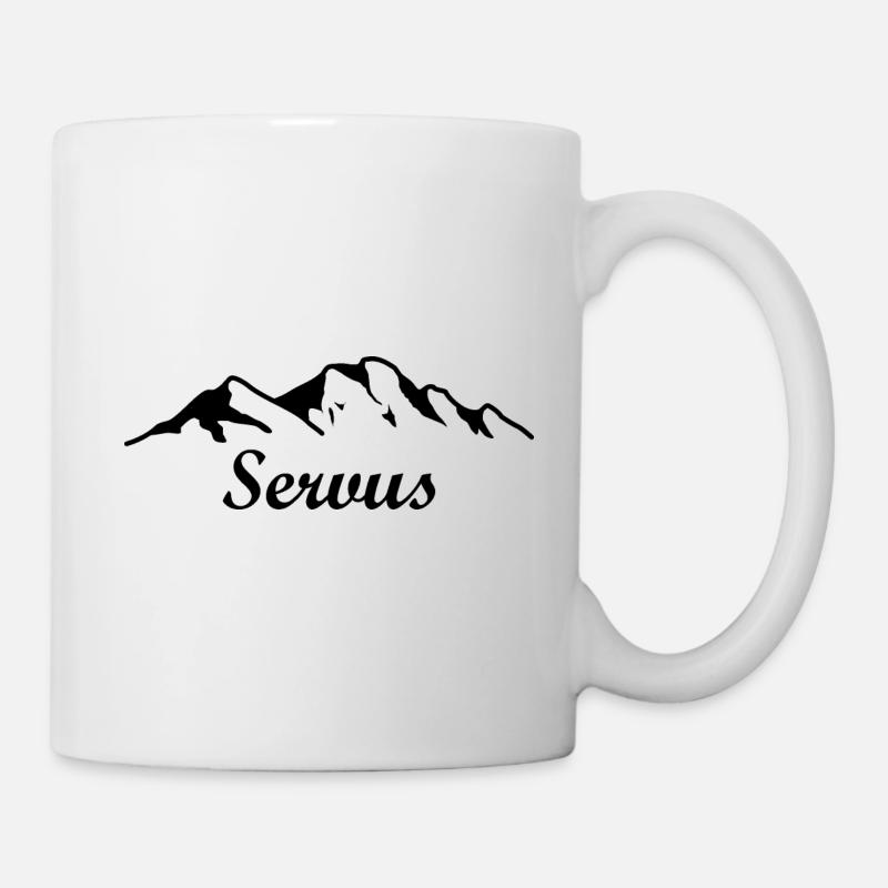 Berge Servus - Tasse - Weiß