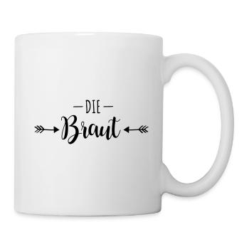 Die Braut Team Braut JGA Crew Hochzeit Trauung - Tasse - Weiß - Rechts