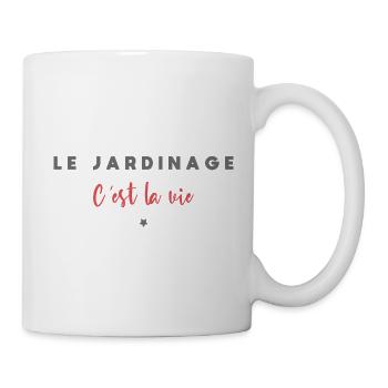 Le jardinage c est la vie - Mug blanc - blanc - Droite