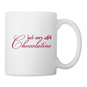 ici on dit chocolatine - Mug blanc - blanc - Droite