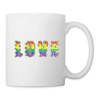 Liebe LGBT-Farben - Tasse - Weiß - Rechts