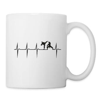 my heart beats for martial arts - Mug - white - Right