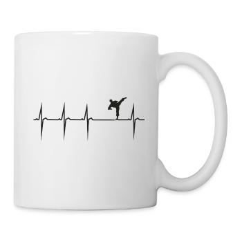 my heart beats for martial arts - Mug - white - Right