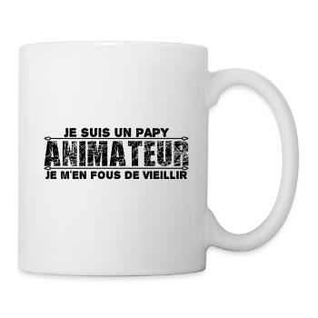 Je suis un papy animateur cadeau d'anniversaire - Mug blanc - blanc - Droite