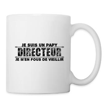 je suis un papy directeur cadeau - Mug blanc - blanc - Droite