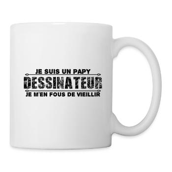 Je suis Un Papy dessinateur. - Mug blanc - blanc - Droite