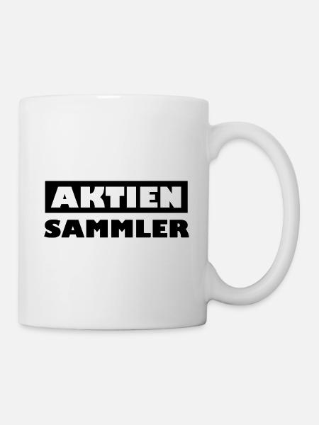 Der Aktiensammler - Tasse - Weiß